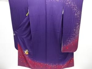 ラインストーン花籠模様刺繍振袖